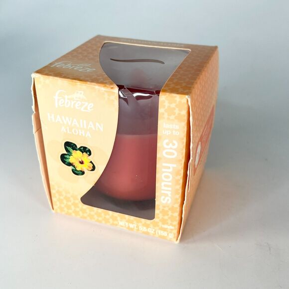Febreze Hawaiian Aloha Candle Coral Odor Air Freshener 5.5 oz 155g Rare New NIB - Picture 1 of 7